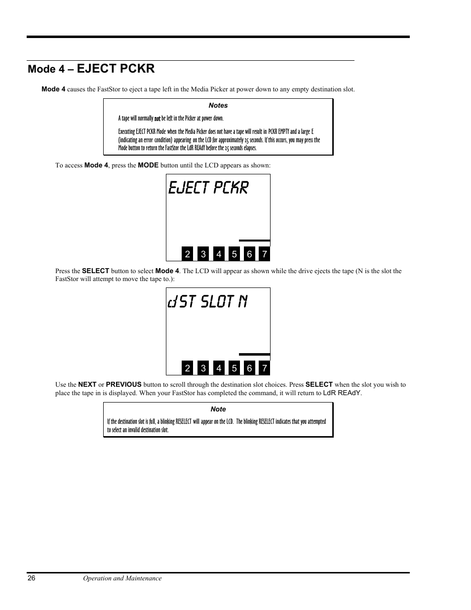 St slot n, Eject pckr | ADIC FastStor Mass Storage Device User Manual | Page 42 / 68