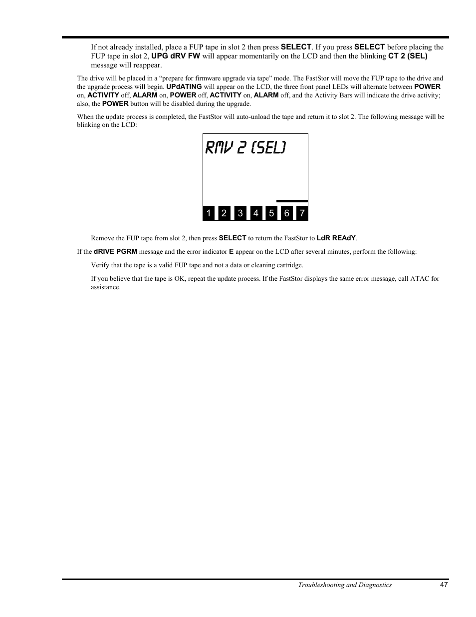 Rmv 2 (sel) | ADIC FastStor Mass Storage Device User Manual | Page 63 / 68