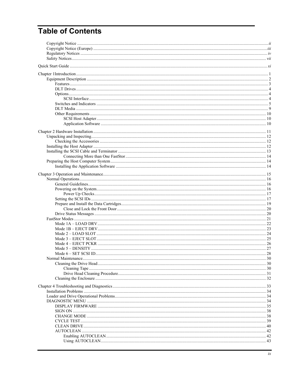 ADIC FastStor Mass Storage Device User Manual | Page 9 / 68