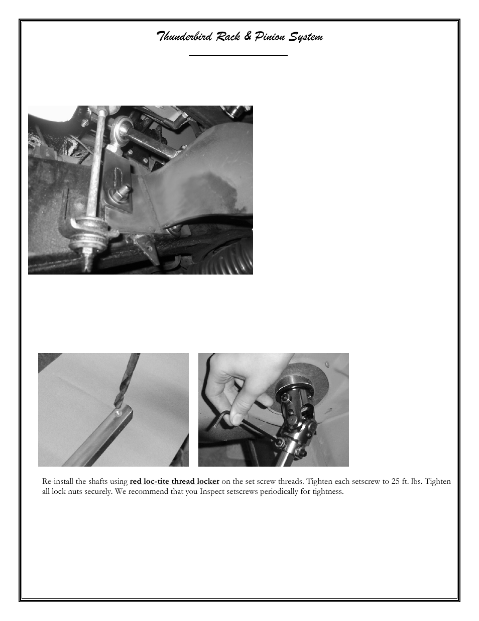Thunderbird rack & pinion system | Flaming River Thunderbird Rack & Pinion Cradle Kits 1955-57 User Manual | Page 12 / 14