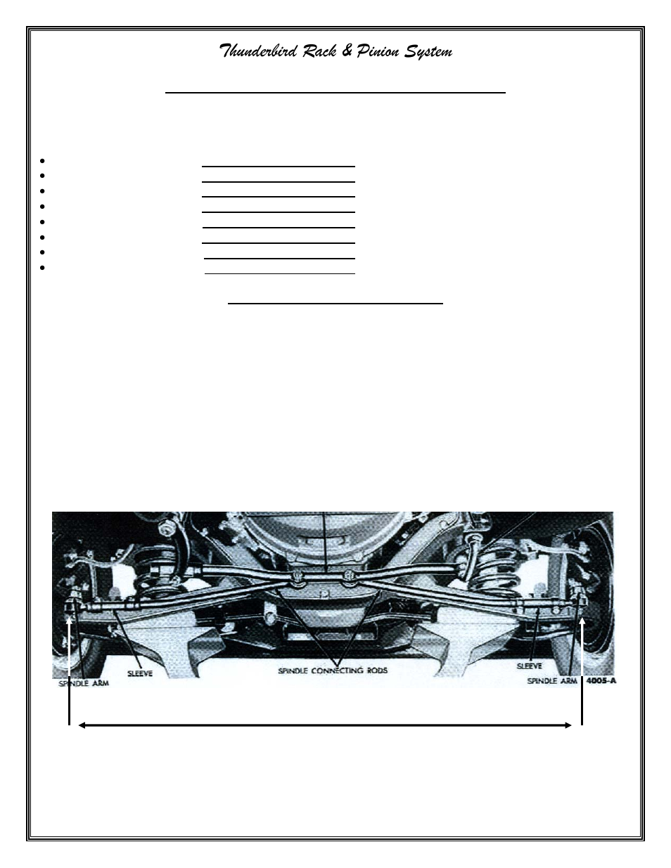 Thunderbird rack & pinion system | Flaming River Thunderbird Rack & Pinion Cradle Kits 1955-57 User Manual | Page 5 / 14