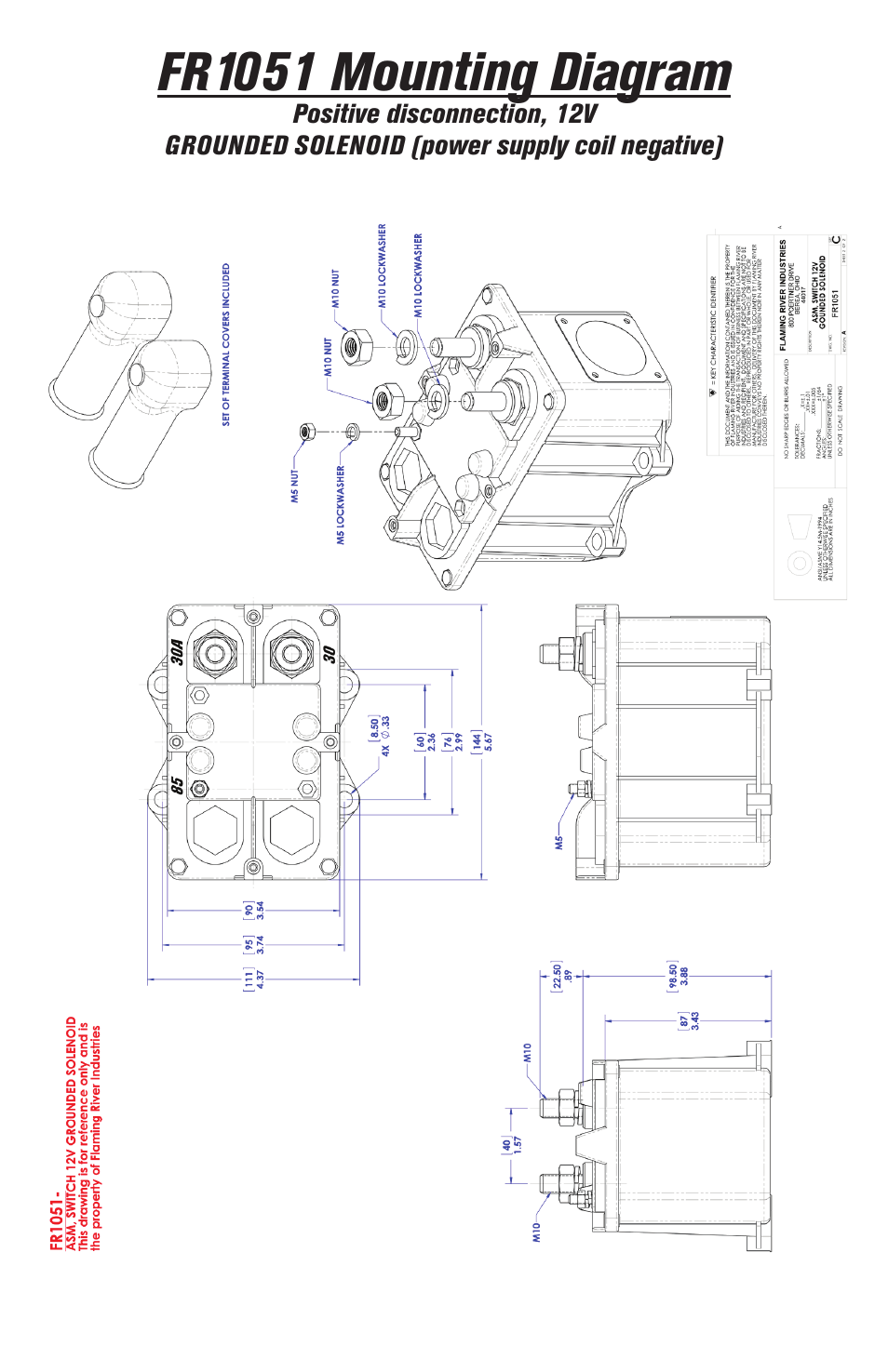 Fr1051 mounting diagram | Flaming River FR1052 Electro-Wizard User Manual | Page 2 / 16
