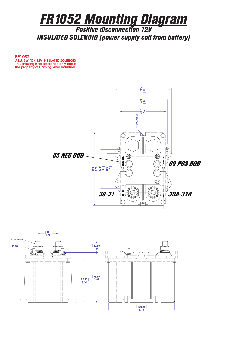Fr1052 mounting diagram | Flaming River FR1052 Electro-Wizard User Manual | Page 6 / 16