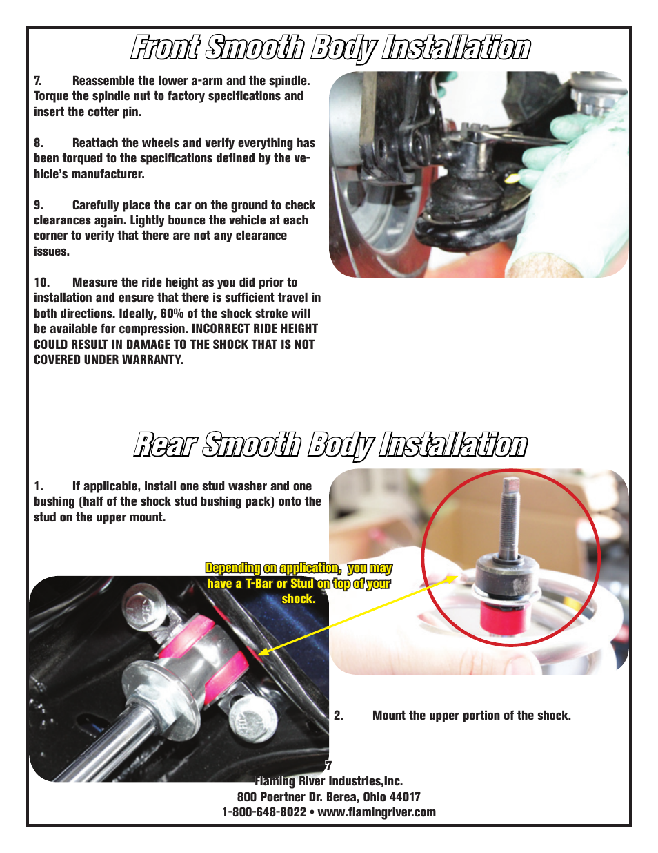 Flaming River Dual Adjustable Shocks User Manual | Page 9 / 14