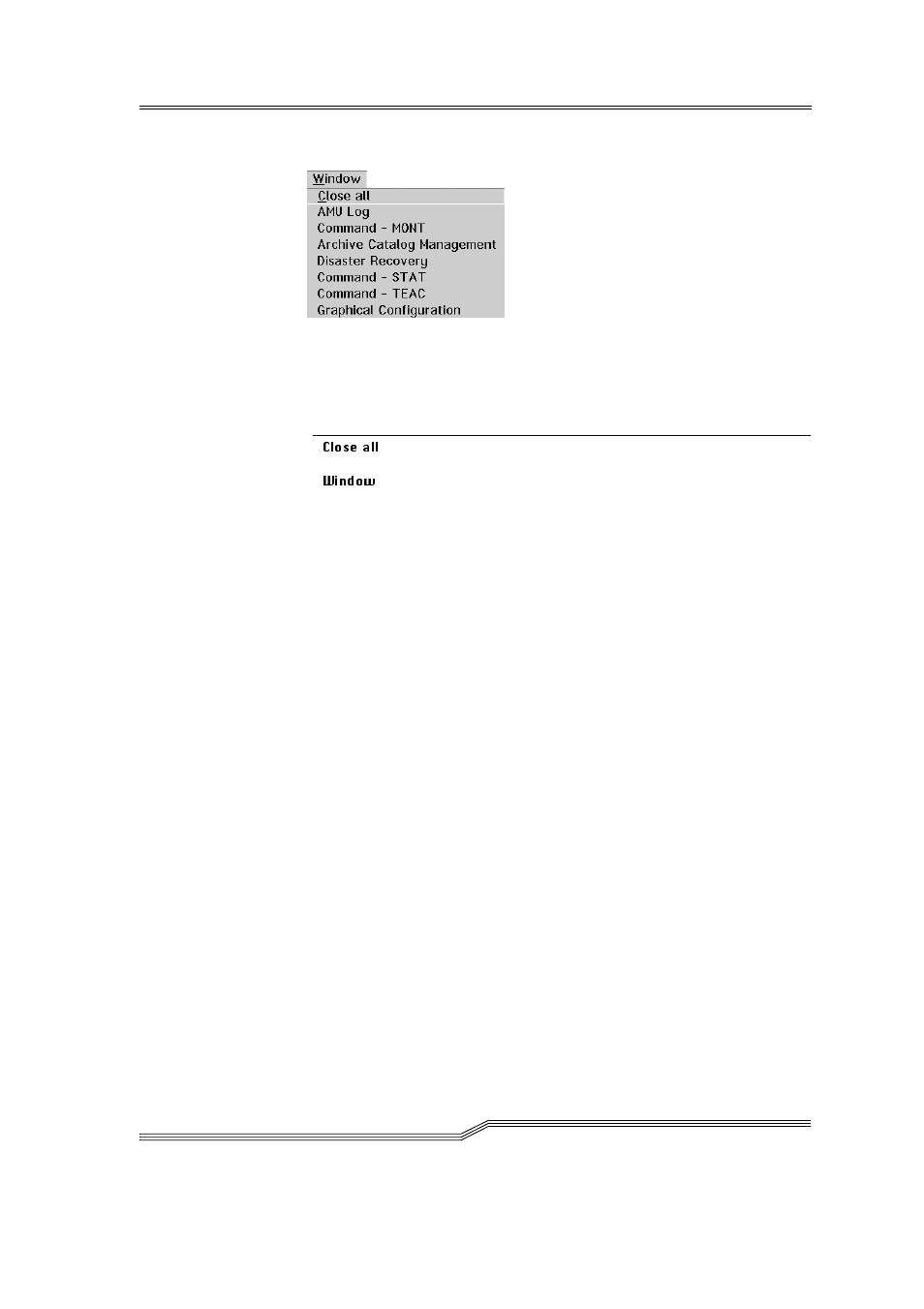 8 window menu | ADIC Switches User Manual | Page 62 / 82