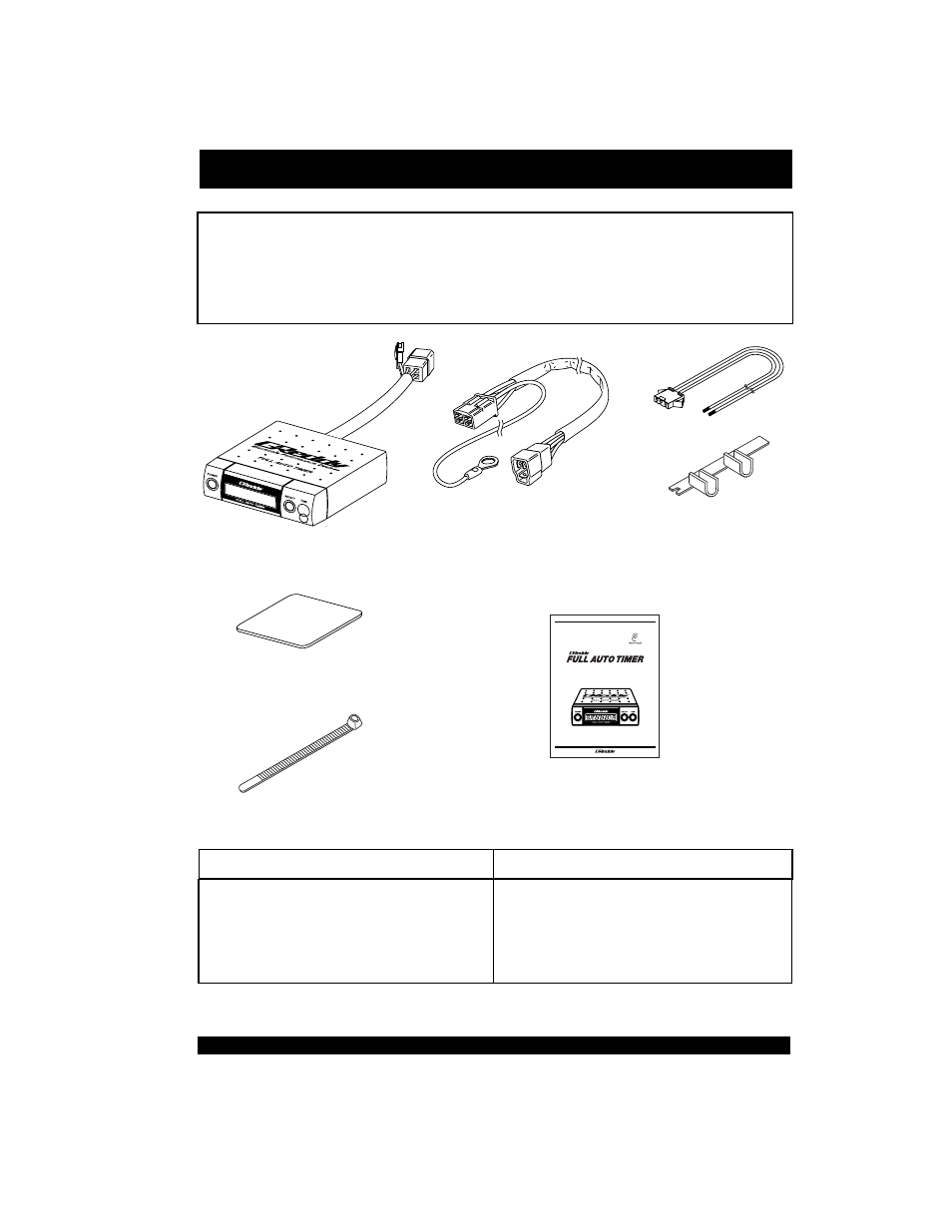 Parts list, Important | GReddy FATT Full Auto Turbo Timer User Manual | Page 2 / 28