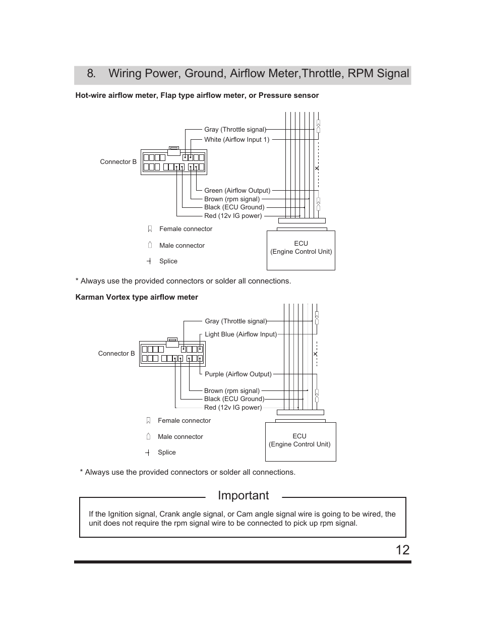 Important | GReddy e-Manage Ultimate Installation Manual User Manual | Page 13 / 40