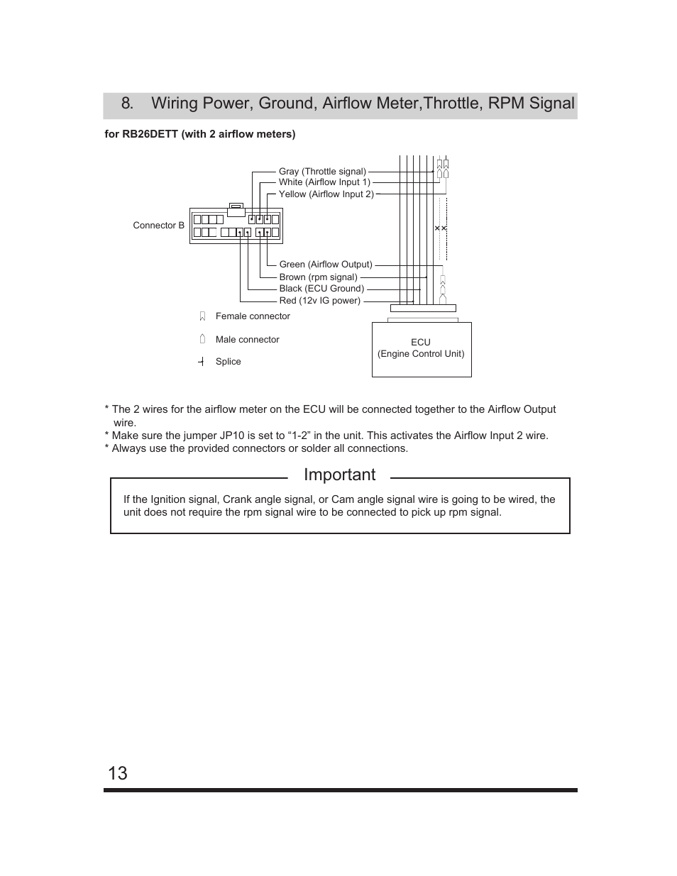 Important | GReddy e-Manage Ultimate Installation Manual User Manual | Page 14 / 40