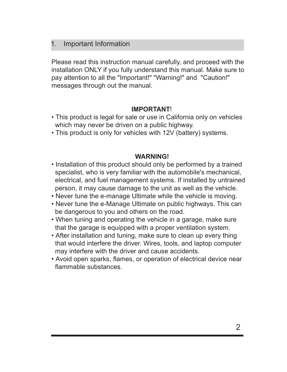 GReddy e-Manage Ultimate Installation Manual User Manual | Page 3 / 40