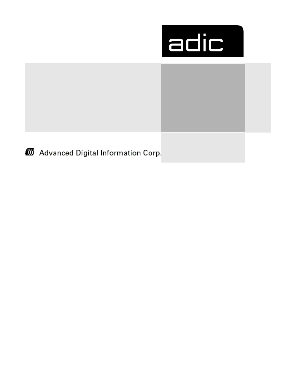 ADIC FCR 200 User Manual | 140 pages