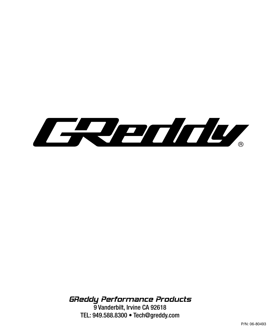 Greddy performance products | GReddy AIR INTAKE SYSTEMS: Scion FR-S / Subaru BRZ 2013 User Manual | Page 12 / 12