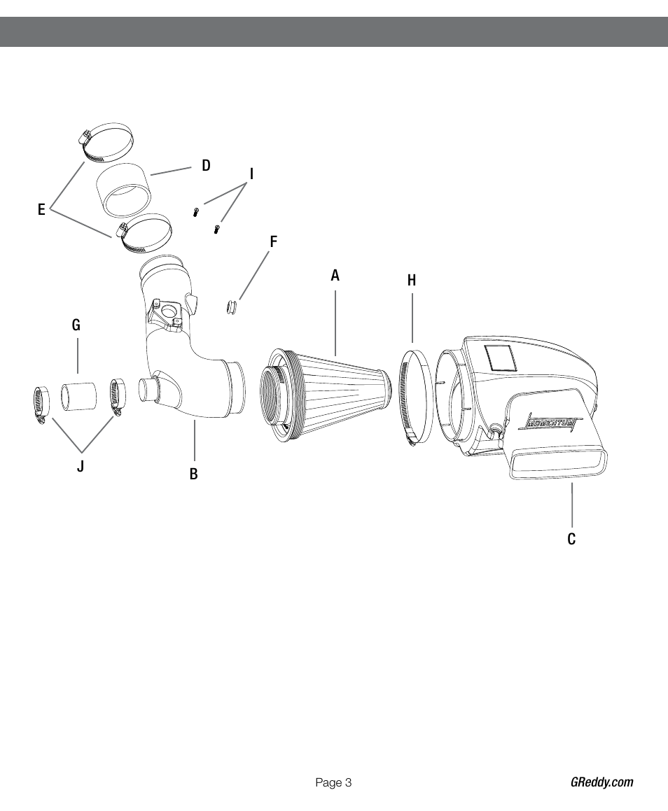 GReddy AIR INTAKE SYSTEMS: Scion FR-S / Subaru BRZ 2013 User Manual | Page 3 / 12