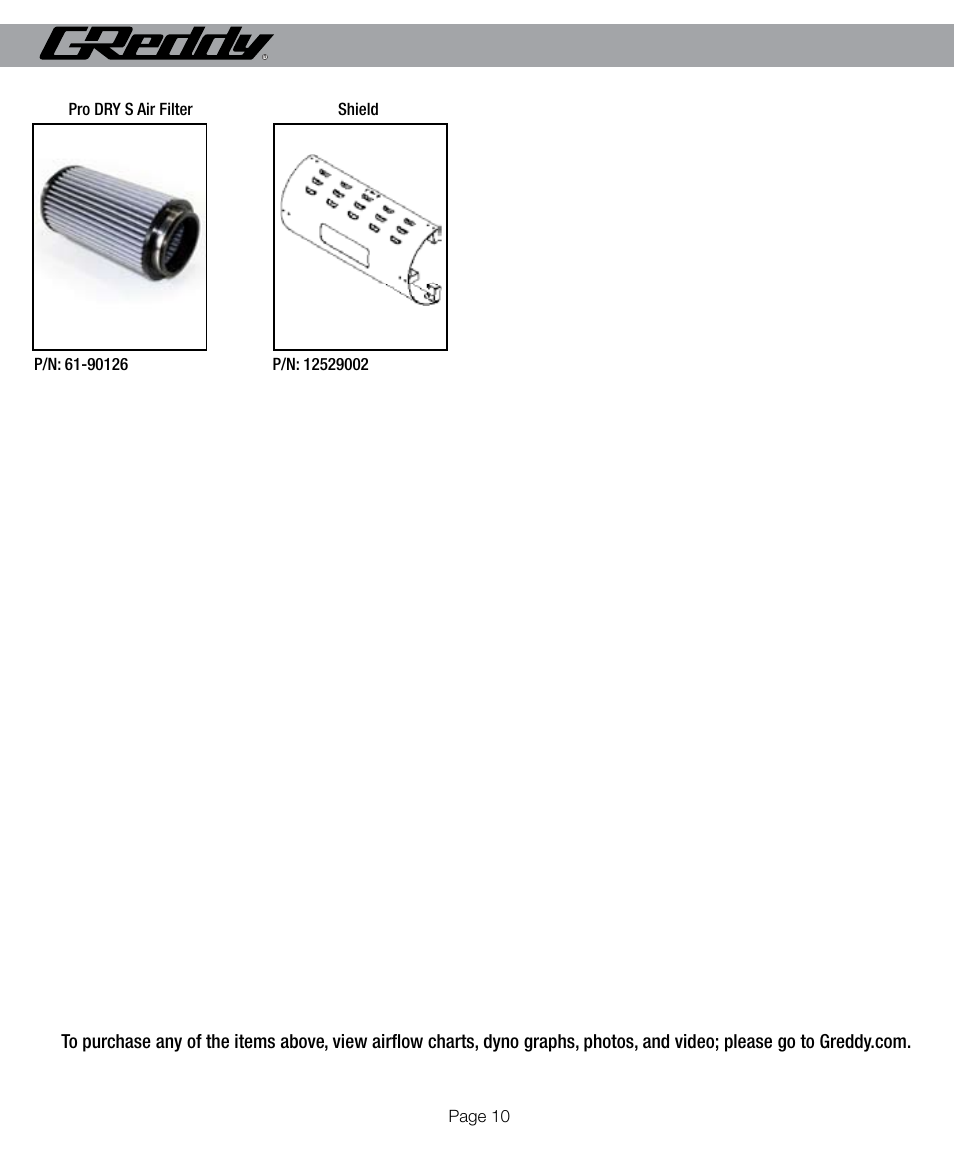 GReddy AIR INTAKE SYSTEMS: Infiniti G37 2008-11 User Manual | Page 10 / 12