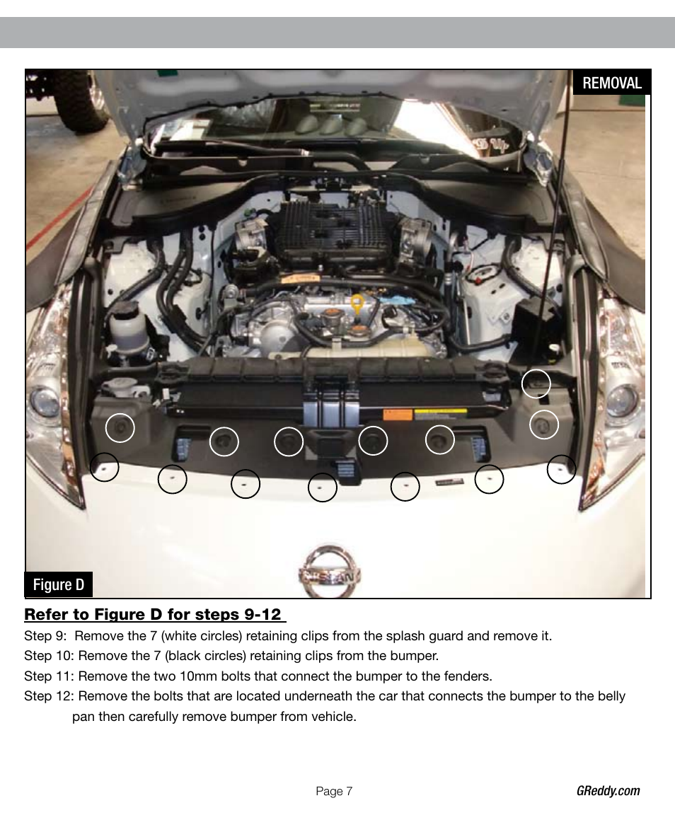 GReddy AIR INTAKE SYSTEMS: Nissan 370Z 2009-12 User Manual | Page 7 / 16