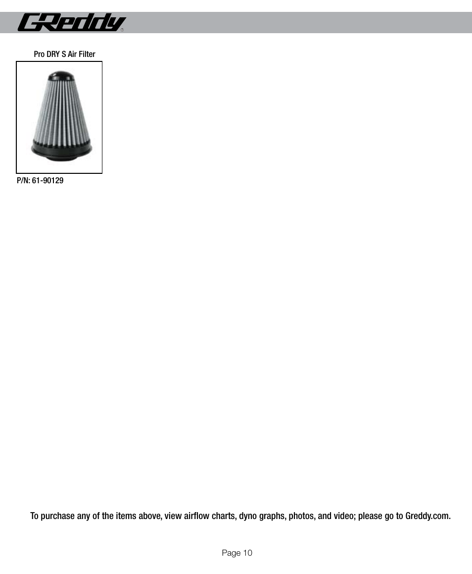 GReddy AIR INTAKE SYSTEMS: Honda Civic Si 2012 User Manual | Page 10 / 12