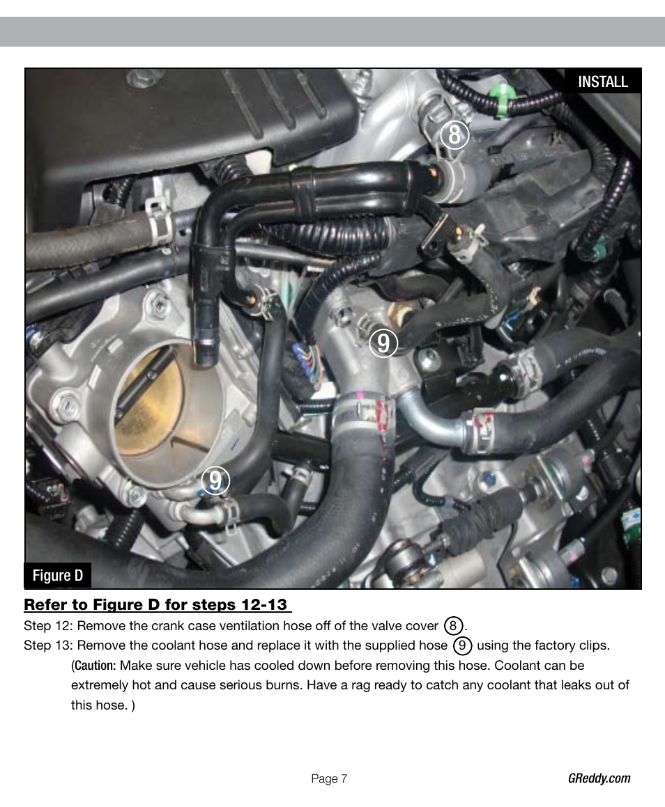 GReddy AIR INTAKE SYSTEMS: Honda Civic Si 2012 User Manual | Page 7 / 12