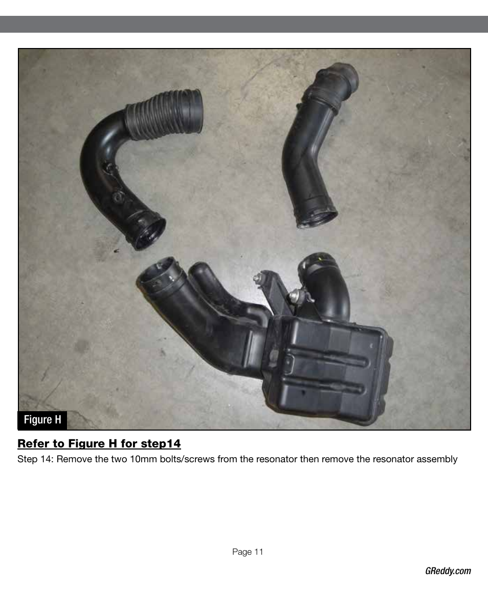 GReddy AIR INTAKE SYSTEMS: Honda Civic Si 2006-11 (CAI) User Manual | Page 11 / 20