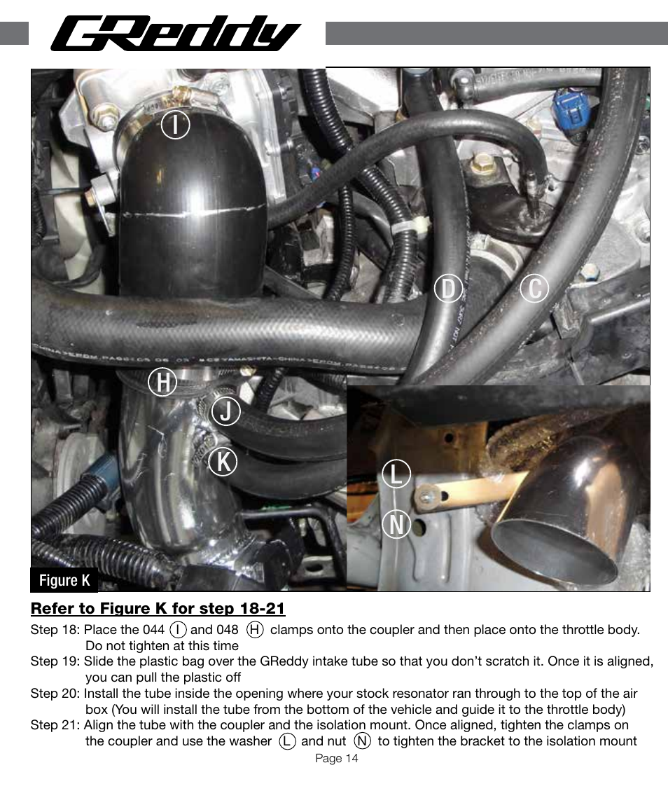 GReddy AIR INTAKE SYSTEMS: Honda Civic Si 2006-11 (CAI) User Manual | Page 14 / 20