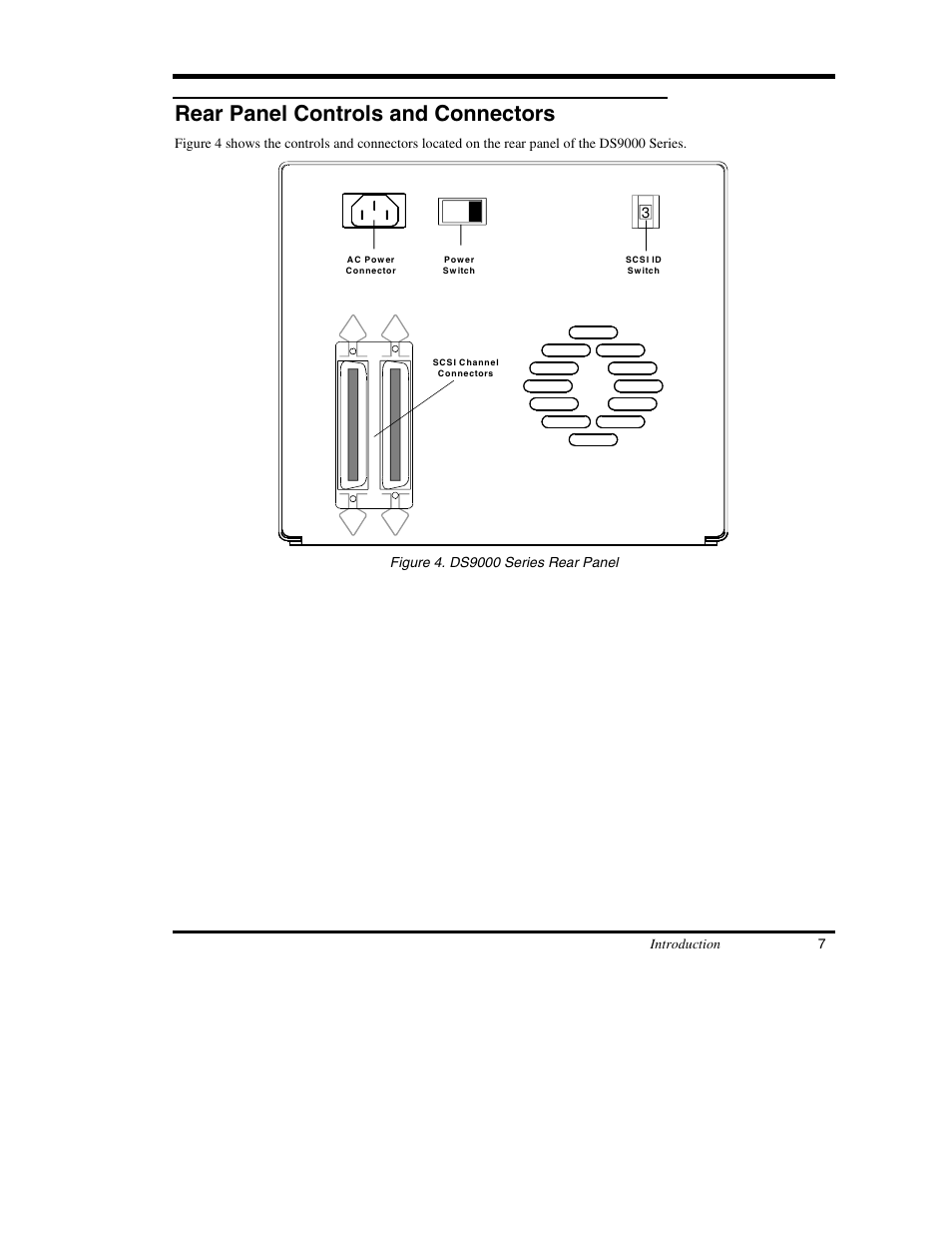 Rear panel controls and connectors | ADIC DS9000 Series User Manual | Page 19 / 60