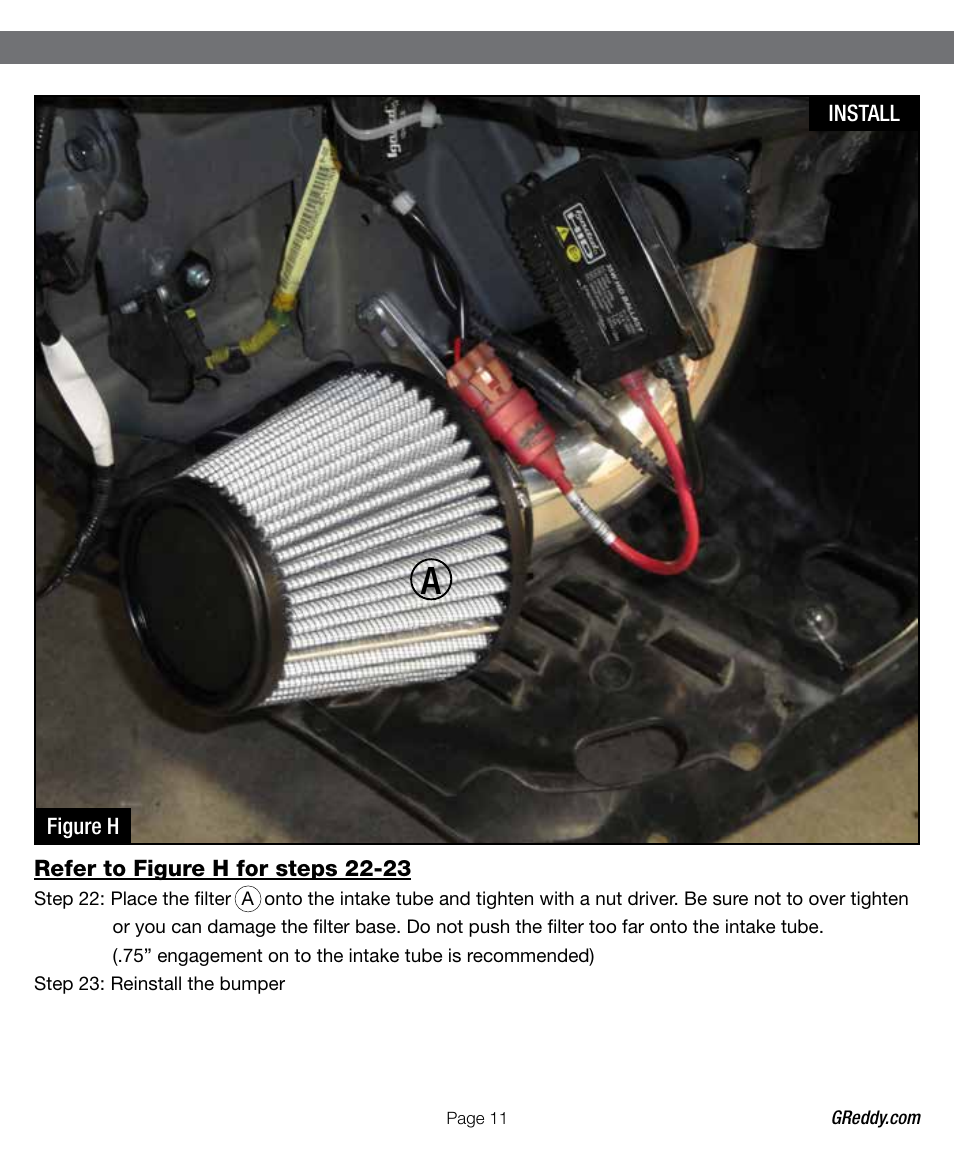 GReddy AIR INTAKE SYSTEMS: Honda Accord 4cyl. 2008-12 (L) User Manual | Page 11 / 16