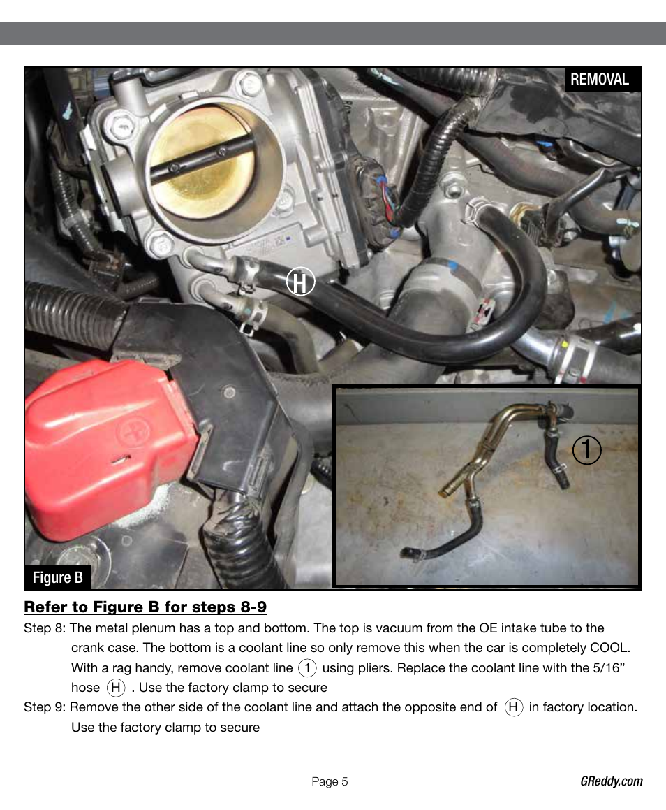 GReddy AIR INTAKE SYSTEMS: Honda Accord 4cyl. 2008-12 (L) User Manual | Page 5 / 16