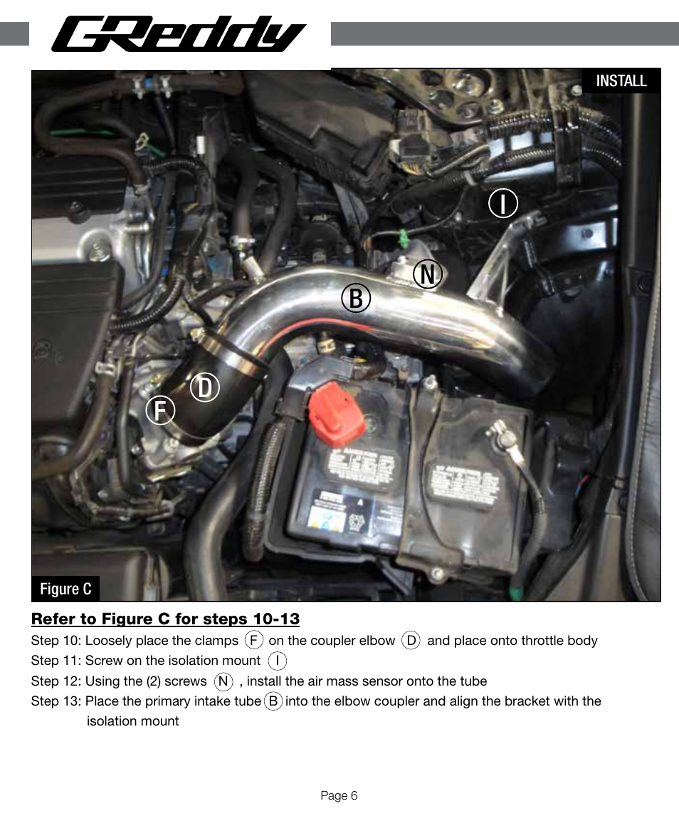 Nd i f b | GReddy AIR INTAKE SYSTEMS: Honda Accord 4cyl. 2008-12 (L) User Manual | Page 6 / 16