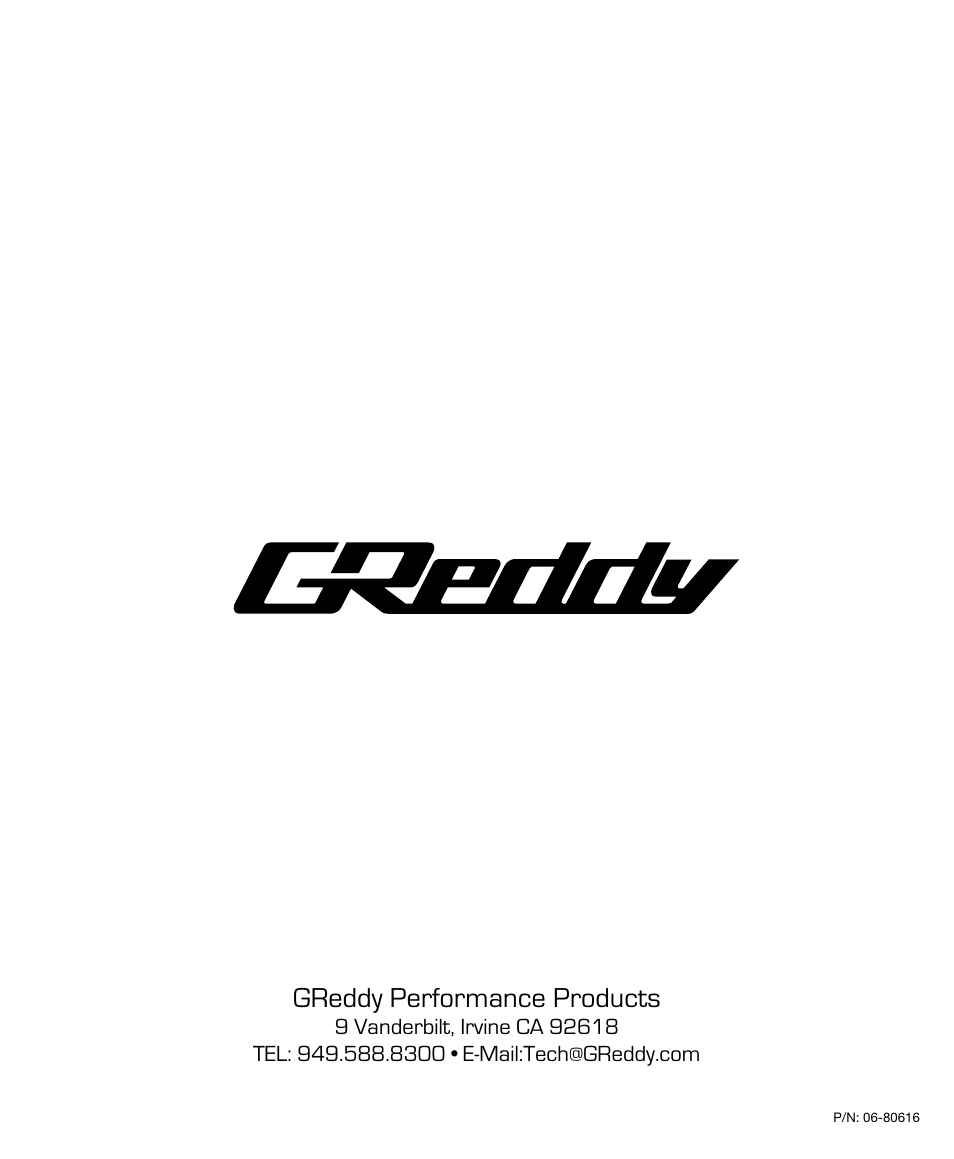 Greddy performance products | GReddy AIR INTAKE SYSTEMS: Honda Accord 4cyl. 2013-14 User Manual | Page 12 / 12