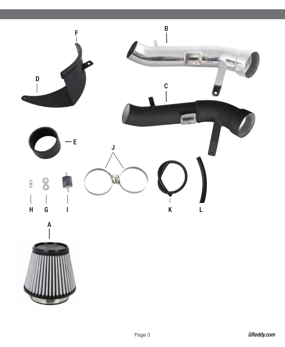 GReddy AIR INTAKE SYSTEMS: Honda Accord 4cyl. 2013-14 User Manual | Page 3 / 12