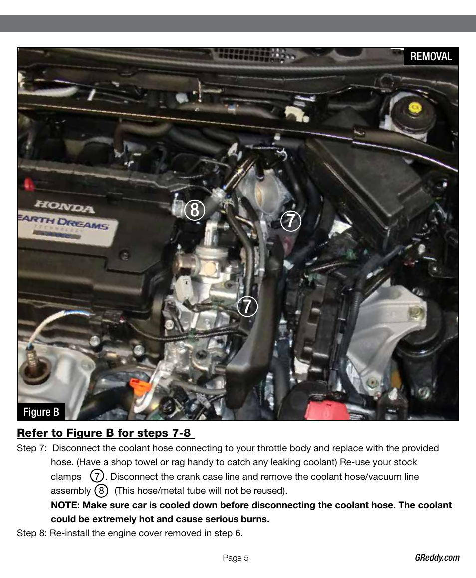 GReddy AIR INTAKE SYSTEMS: Honda Accord 4cyl. 2013-14 User Manual | Page 5 / 12