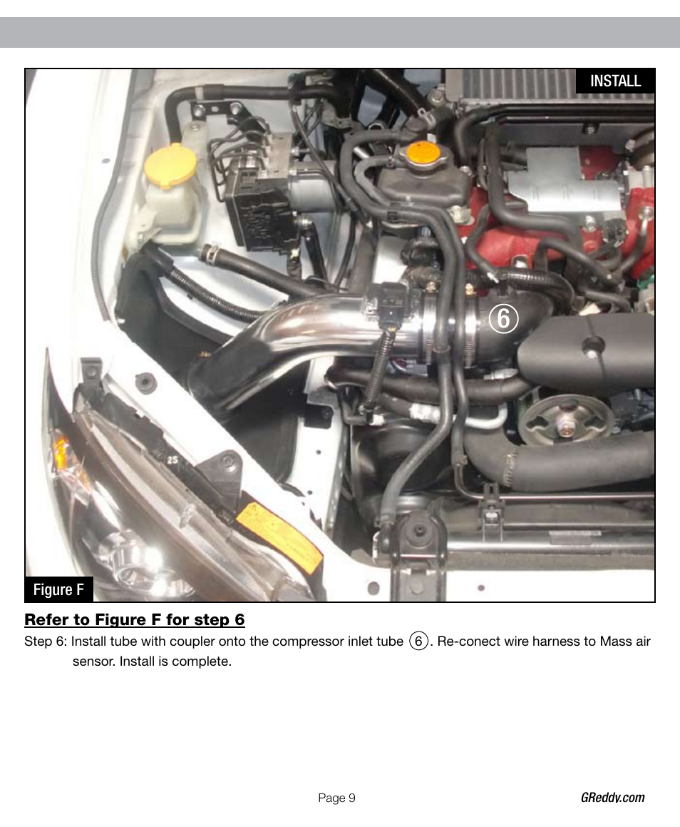 GReddy AIR INTAKE SYSTEMS: Subaru WRX STI 2008-12 User Manual | Page 9 / 12