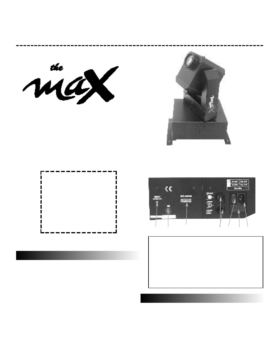 American DJ the Max User Manual | 5 pages