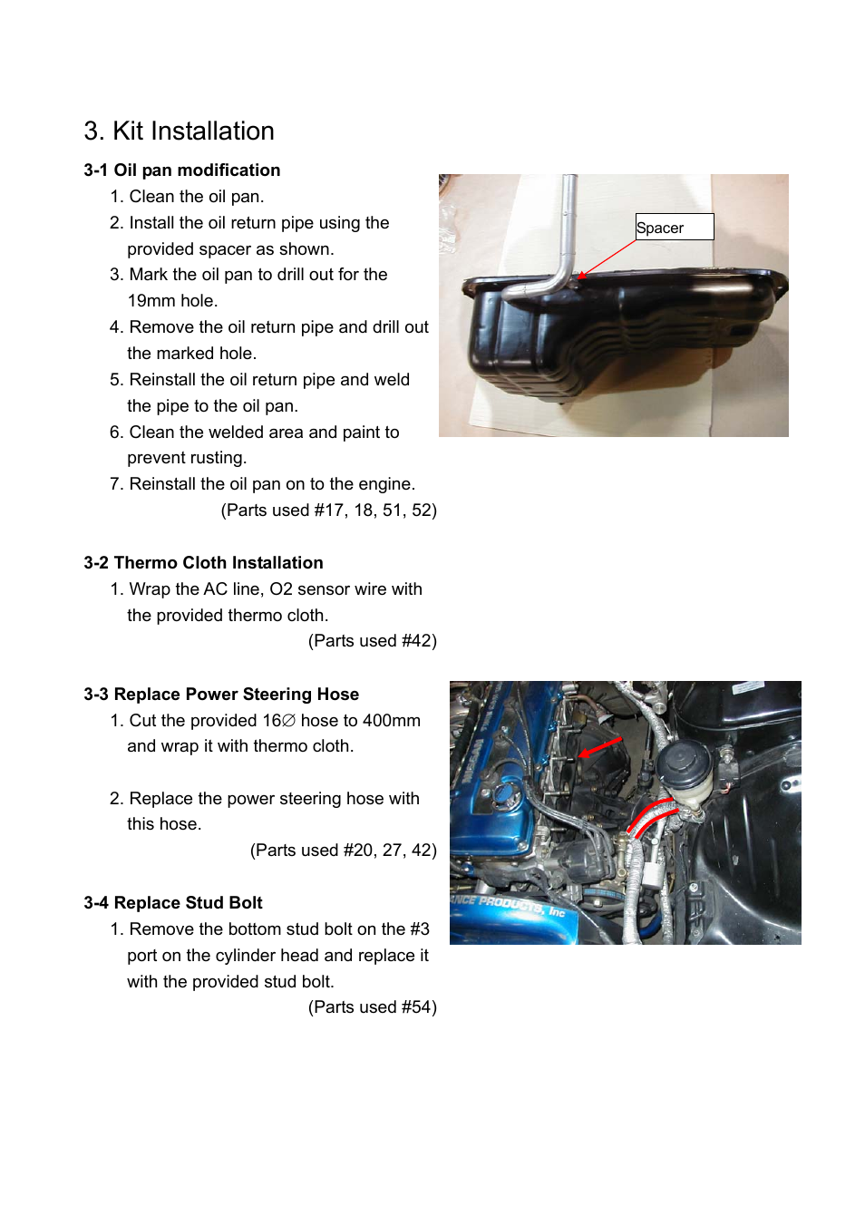 Kit installation | GReddy TURBO KITS: Nissan 240SX 1995-98 / TD06-20G User Manual | Page 9 / 18