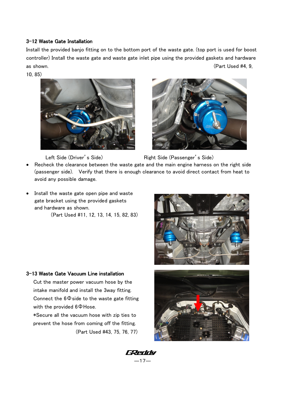 GReddy TURBO KITS: Nissan 370Z 2009- / twin TD06SH-20G User Manual | Page 17 / 21