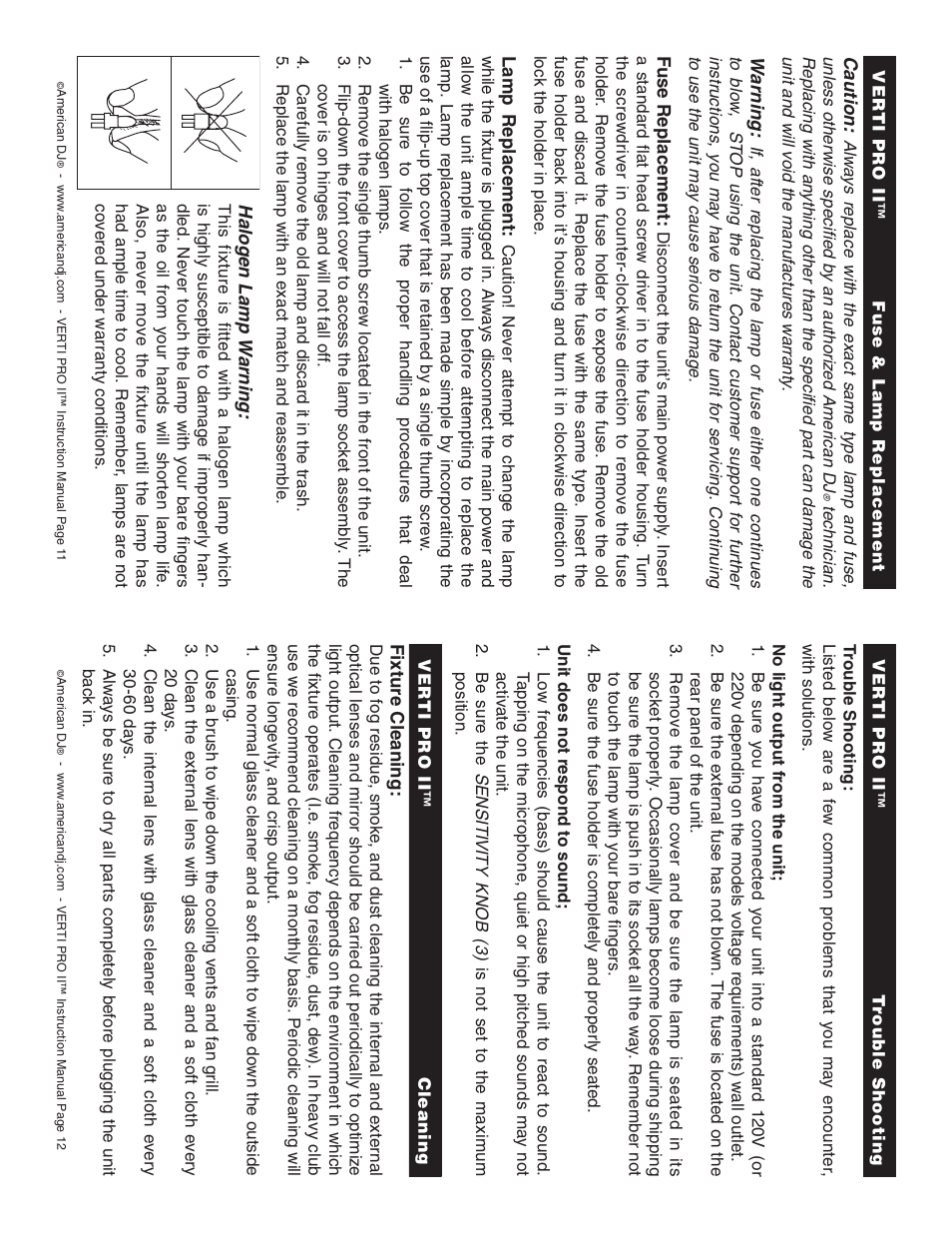 American DJ Verti-Pro II User Manual | Page 6 / 8