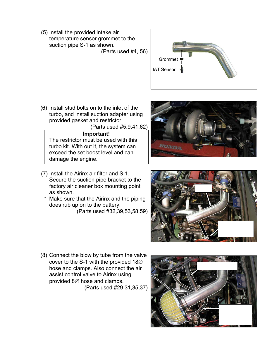 GReddy TURBO KITS: Acura RSX Type-S  2002-03 / T517Z User Manual | Page 15 / 23