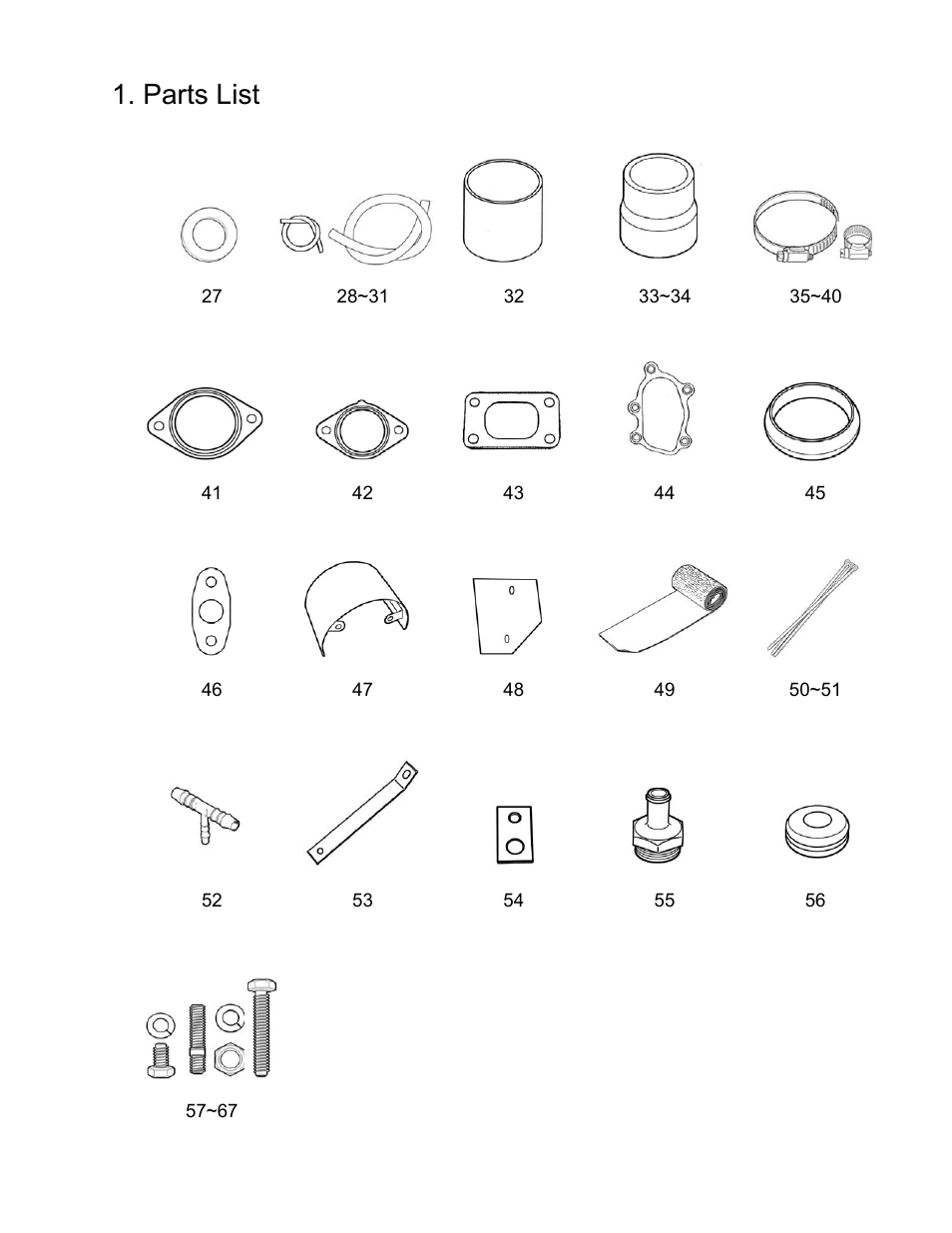 Parts list | GReddy TURBO KITS: Acura RSX Type-S  2002-03 / T517Z User Manual | Page 7 / 23