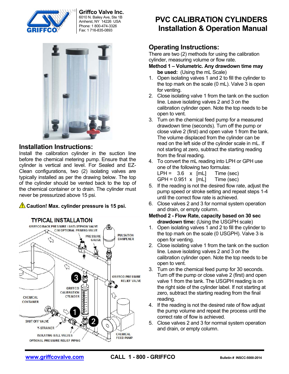 Griffco Valve CC PVC User Manual | 2 pages