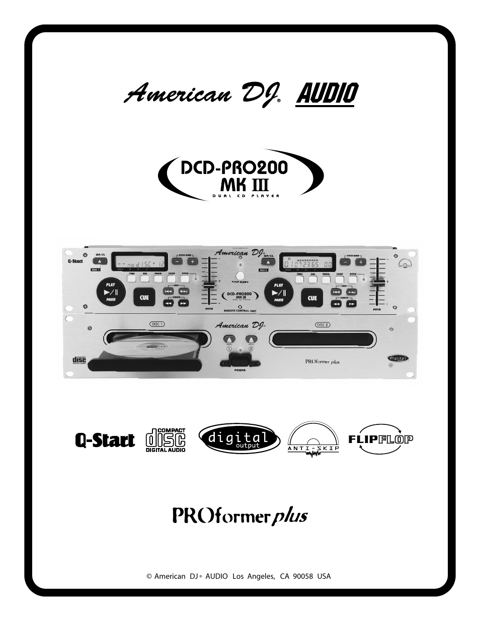 American DJ DCD-PRO200MKIII User Manual | 14 pages