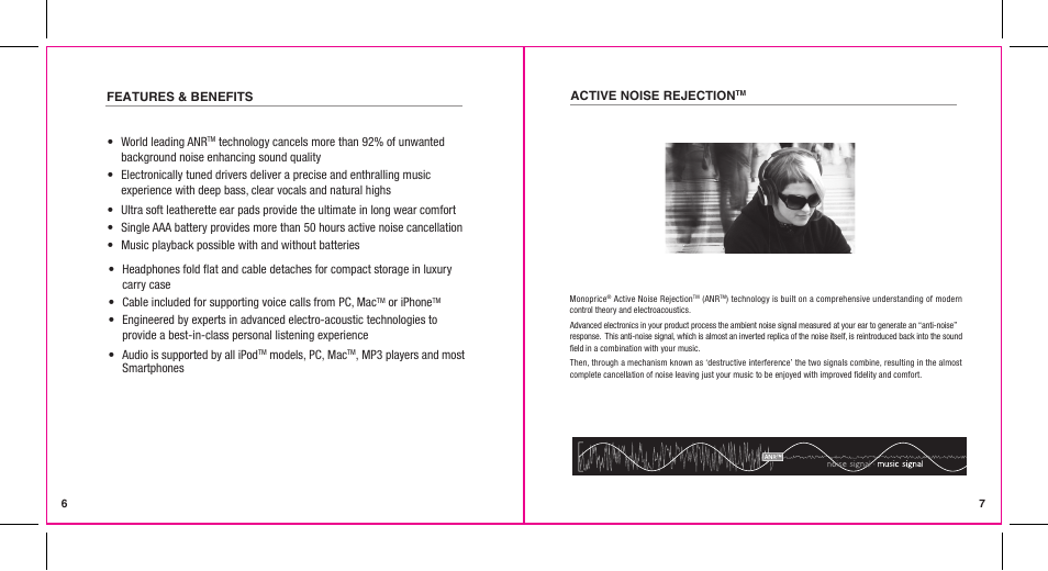 Monoprice 10010 Noise Cancelling Headphones User Manual | Page 5 / 8