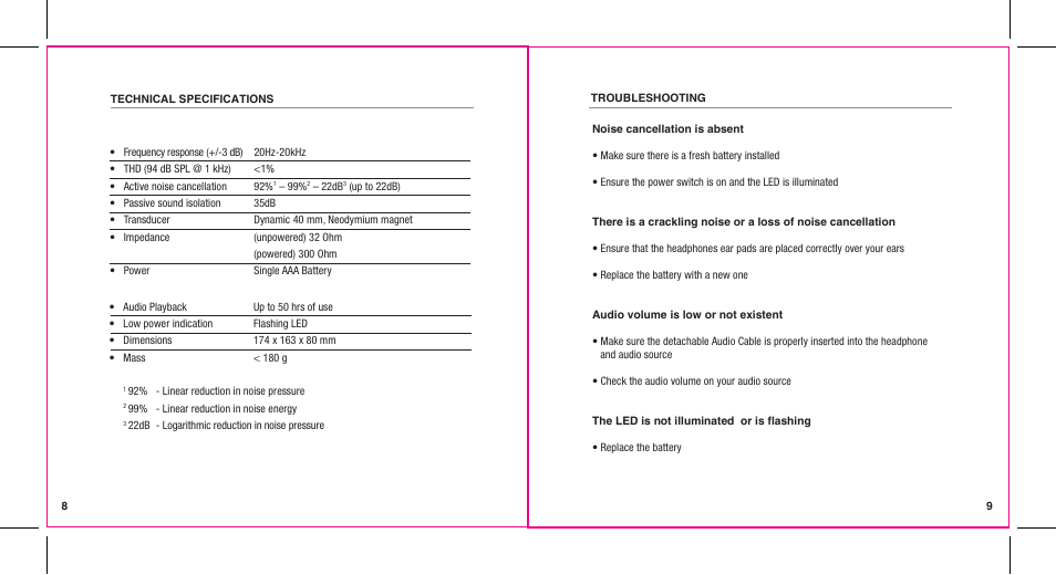 Monoprice 10010 Noise Cancelling Headphones User Manual | Page 6 / 8