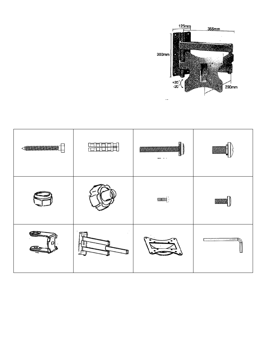 Monoprice 3411 Wall Mount Bracket User Manual | 3 pages