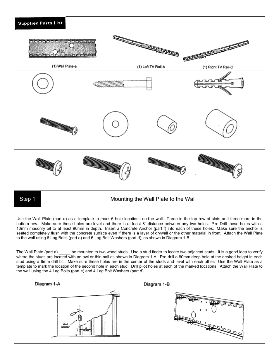 Monoprice 3611 Wall Mount Bracket User Manual | Page 2 / 3