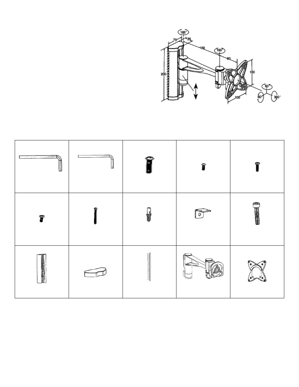 Monoprice 4856 Wall Mount Bracket User Manual | 4 pages