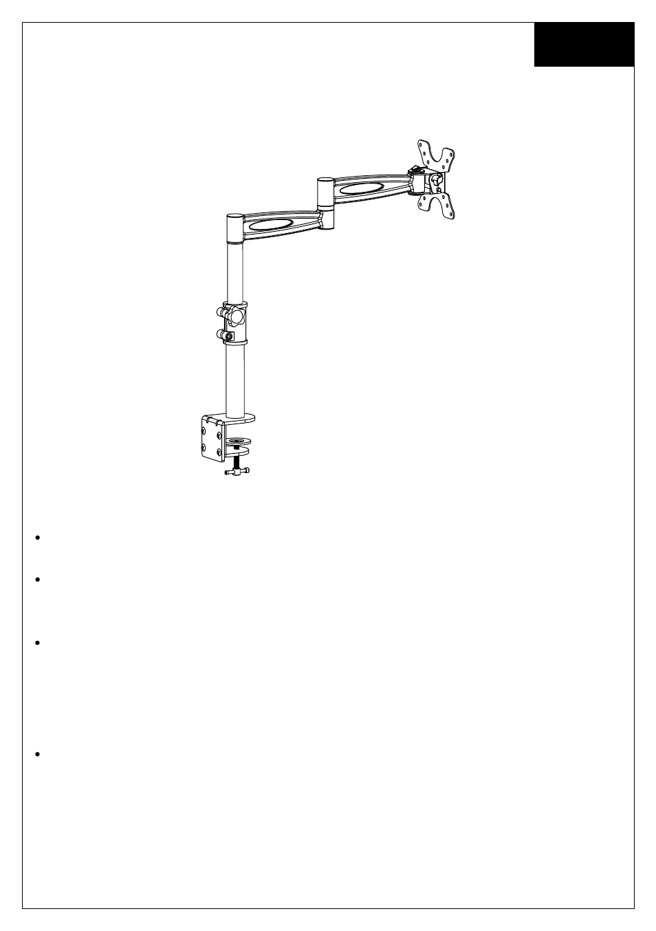 Monoprice 5402 Desk Mount Bracket User Manual | 4 pages