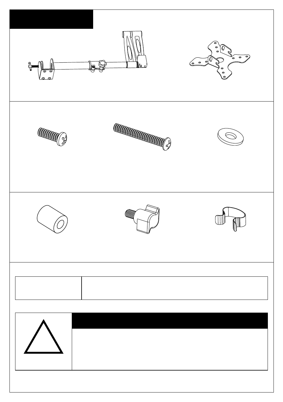 Caution | Monoprice 5402 Desk Mount Bracket User Manual | Page 2 / 4