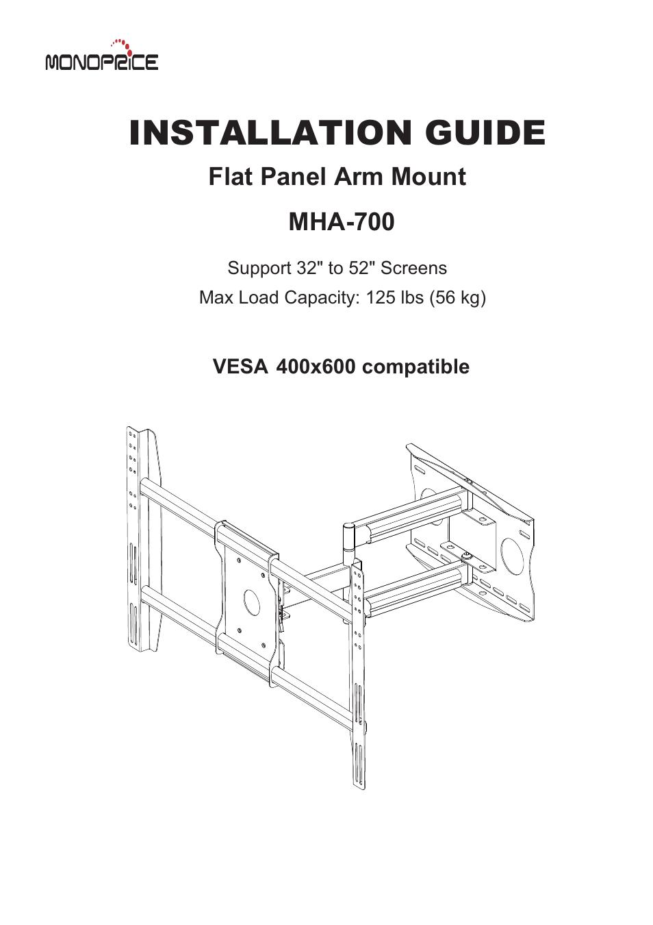 Monoprice 5919 Wall Mount Bracket User Manual | 8 pages