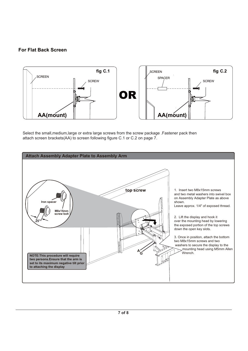 Aa(mount) | Monoprice 6517 Wall Mount Bracket User Manual | Page 7 / 8