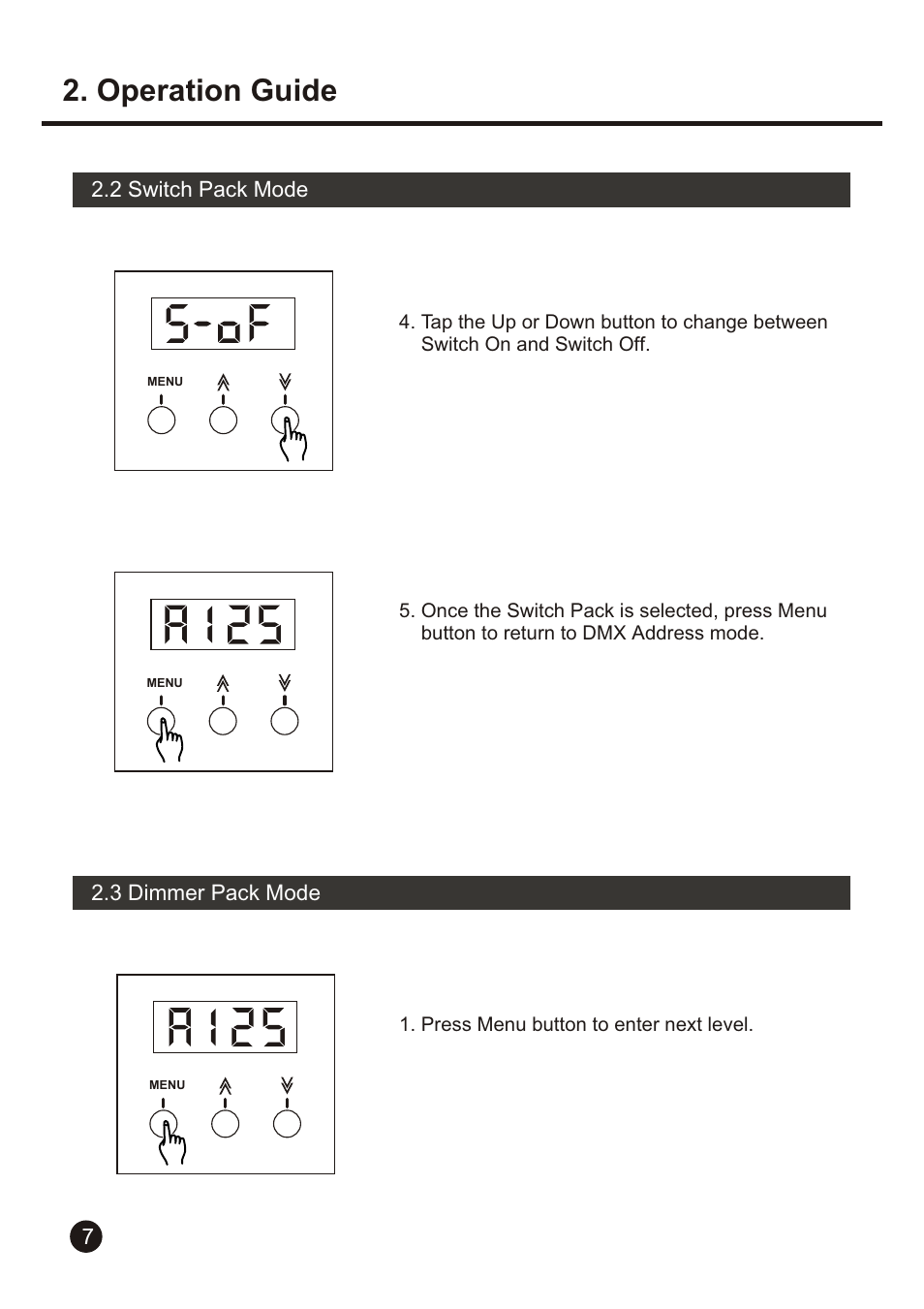 Operation guide | American DJ Uni Pack User Manual | Page 10 / 16