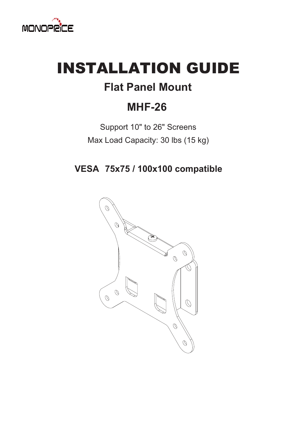 Monoprice 6520 MHF-26 User Manual | 3 pages