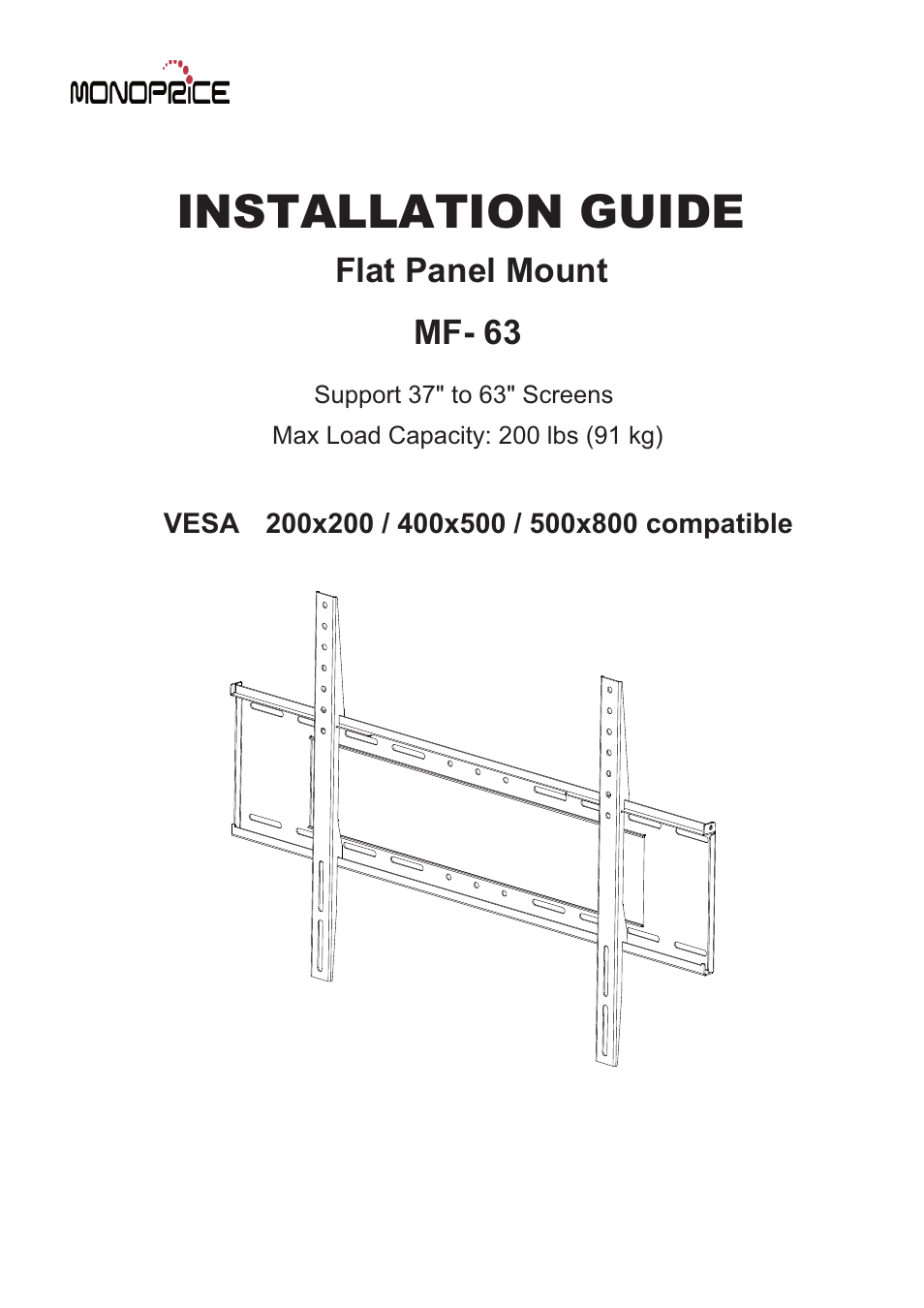 Monoprice 6523 MF-63 User Manual | 3 pages